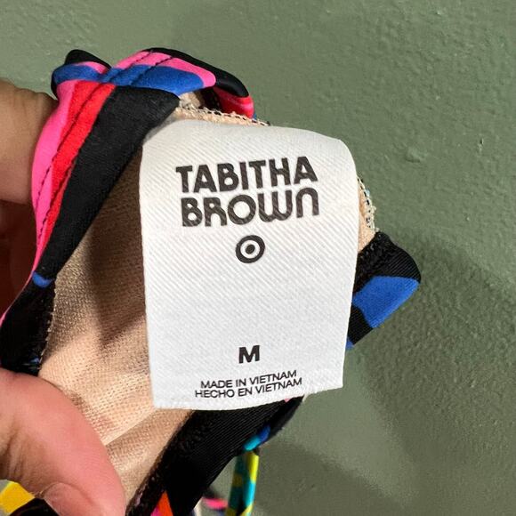 Tabitha Brown Target Designer Tropical Print Bikini Top Size M - Picture 4 of 4